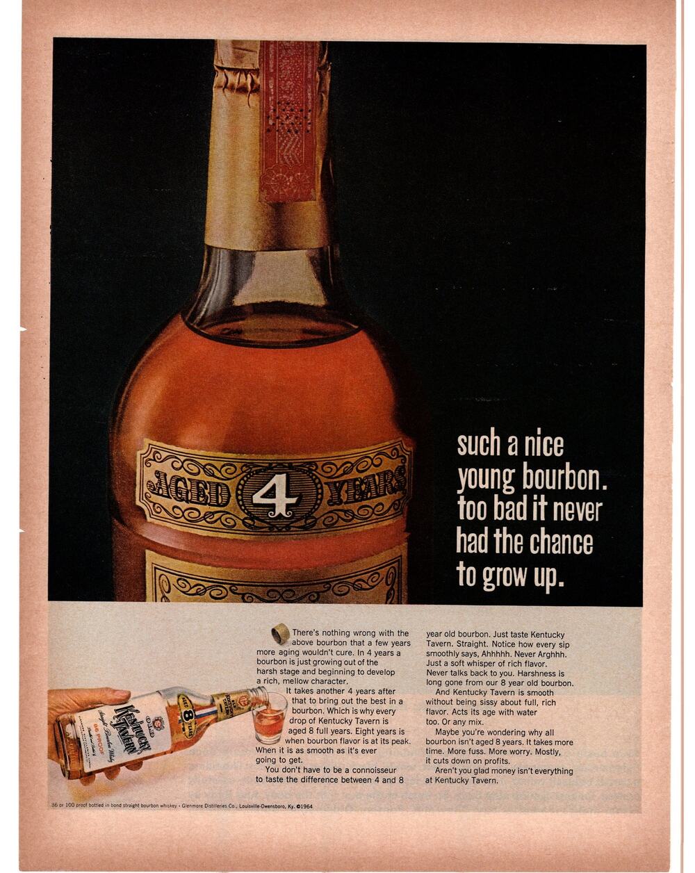 Old Kentucky Tavern Bourbon / Body by Fisher Advertisement 1964 Vintage Color